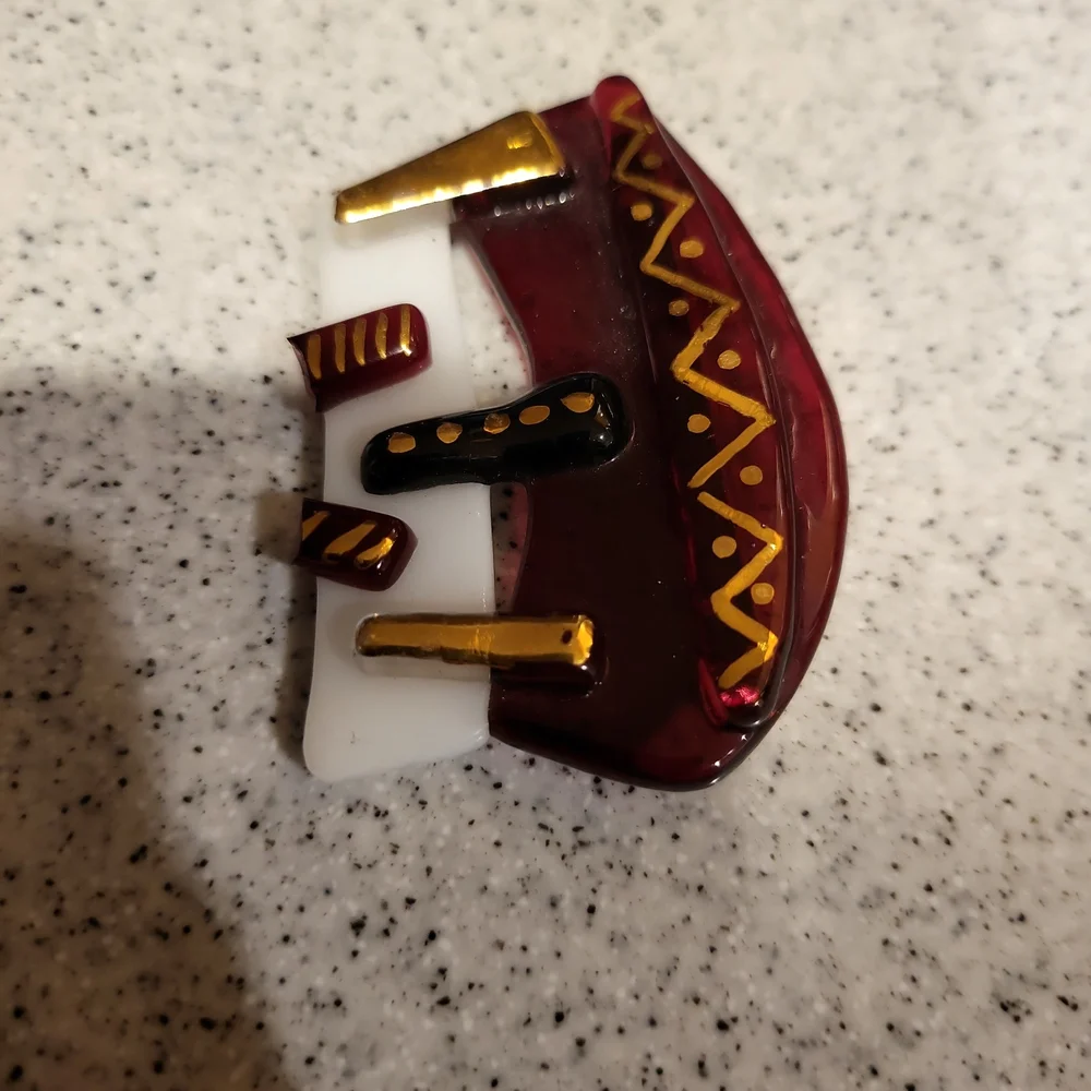 Slumped Glass Brooch Hand Made